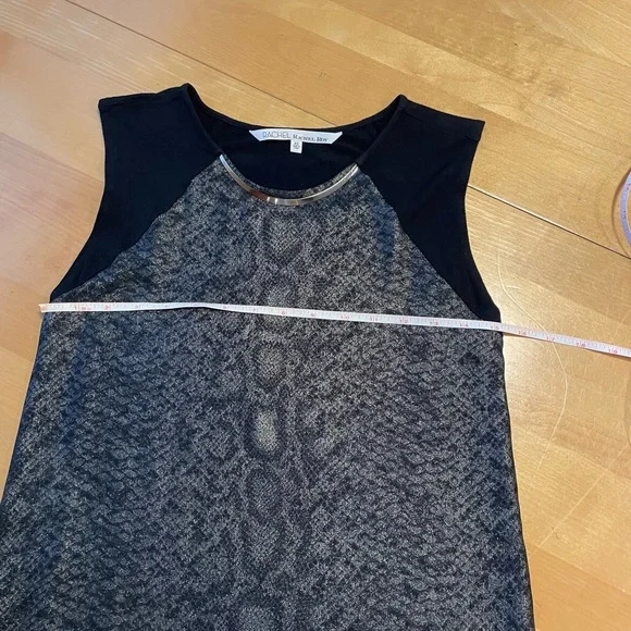 RACHEL Rachel Roy Gold Necklace Snakeskin Tank Top Size XS - Picture 6 of 11
